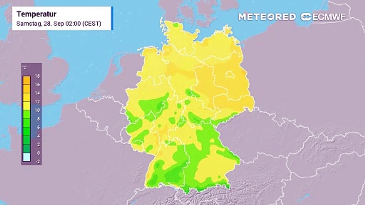 Kalte nacht auf sonntag. regional kommt es sogar zu bodenfrost.