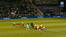 Ex-Man Utd ace Tahith Chong stretchered off and rushed to hospital with horrific looking leg injury for Birmingham