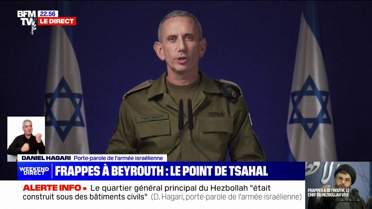 Daniel Hagari, porte-parole de Tsahal: "Nous allons attaquer les cibles stratégiques du Hezbollah"