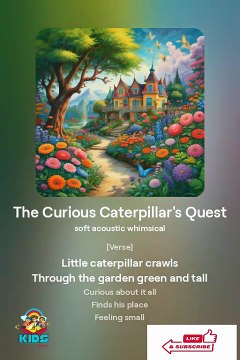 The Curious Caterpillar's Quest Poem for kids