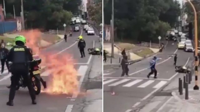 Disturbios en la Universidad Distrital: enfrentamientos entre encapuchados y policías