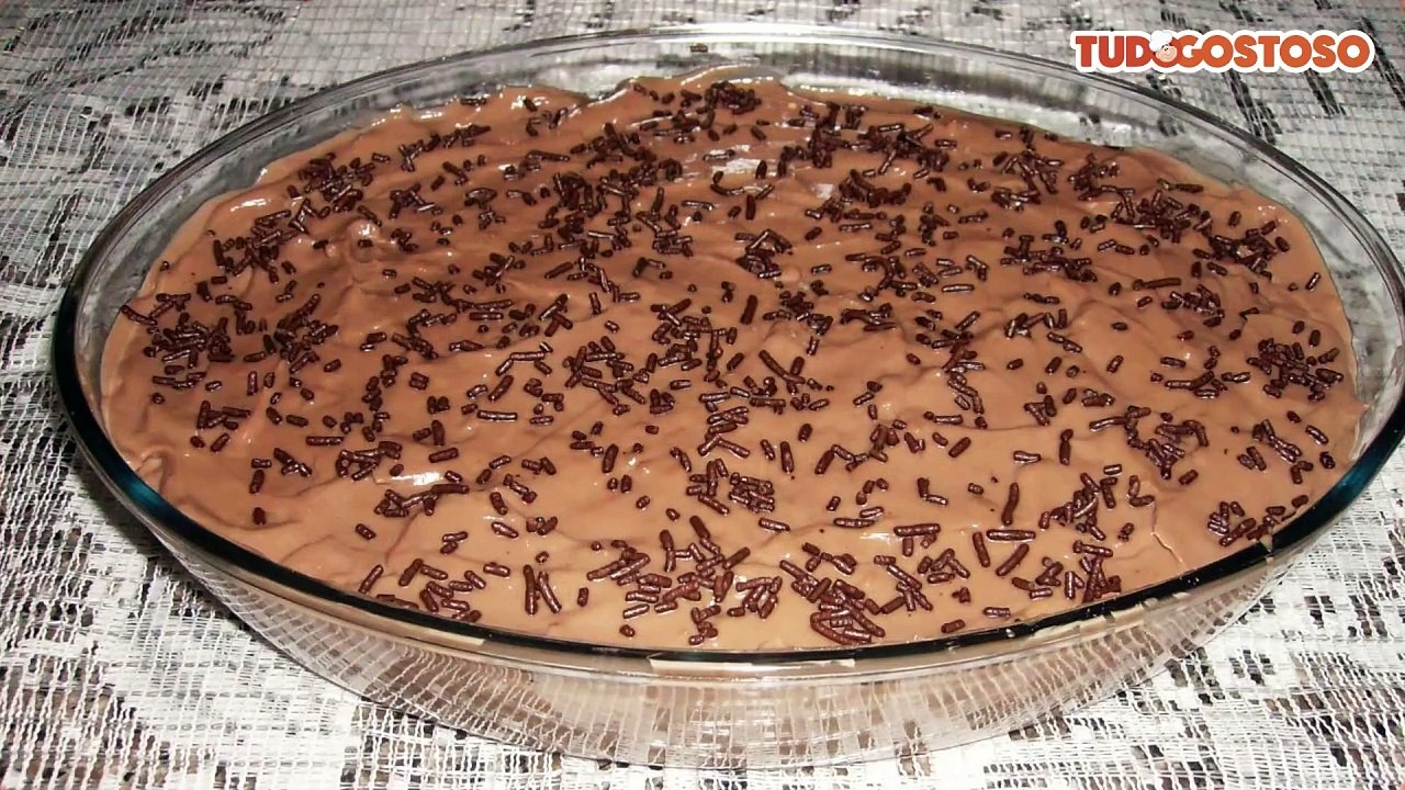 Pavê de biscoito e Nescau