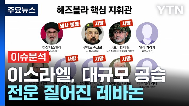 이스라엘, 헤즈볼라 본부 대규모 공습...전운 짙어진 레바논 / YTN