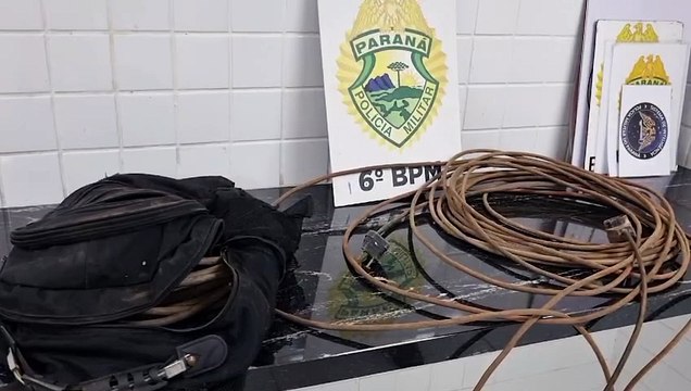 Homem é detido por furto de fios na Rua Nereu Ramos