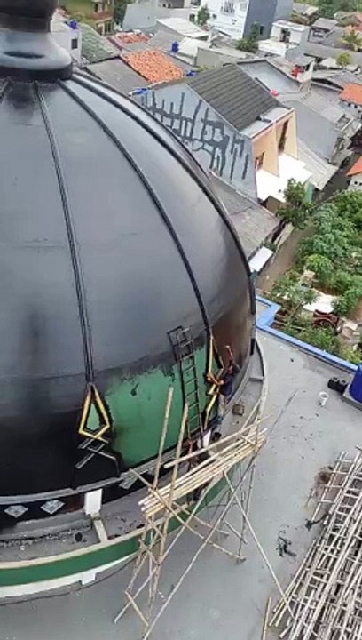 Cara Ampuh Mengatasi Kubah Masjid Yang Bocor dan Rembes Dengan Aspal Cair