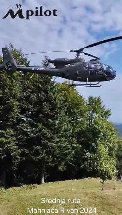 emGAZELA H-45 (SA342) Soko - Srednja ruta Velika Mahnjača Relej van Željezno Polje S24+ 2024