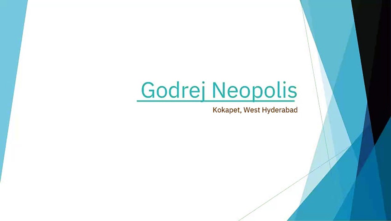 Godrej Neopolis: Spacious 3 BHK and 4 BHK Apartments in Kokapet, Hyderabad