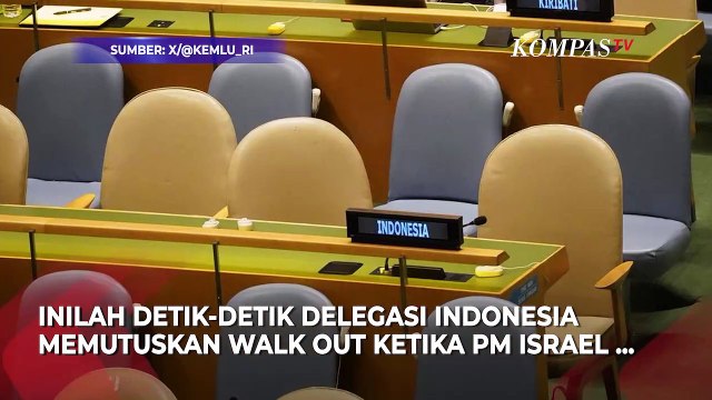 Detik-Detik Delegasi Indonesia Walk Out saat PM Israel Netanyahu Pidato di Sidang Umum PBB