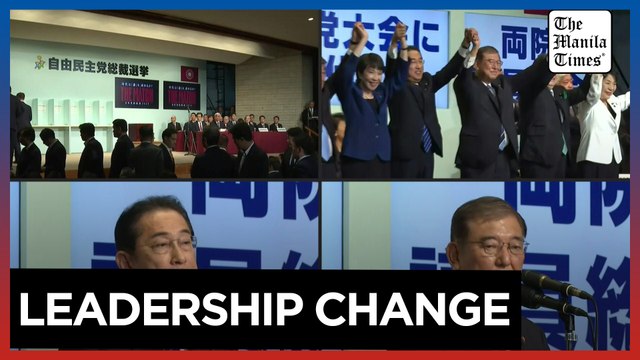 Japan's ruling party elects former defense minister Ishiba as new PM