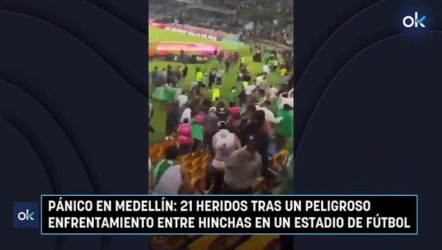 Pánico en Medellín: 21 heridos tras un peligroso enfrentamiento entre hinchas en un estadio de fútbol