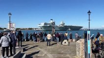 HMS Prince of Wales leaves Portsmouth