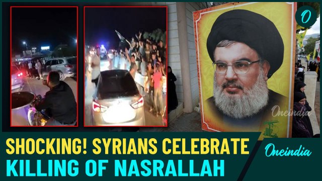 WATCH: Syrians Celebrate Reported Death of Hezbollah Head Hassan Nasrallah