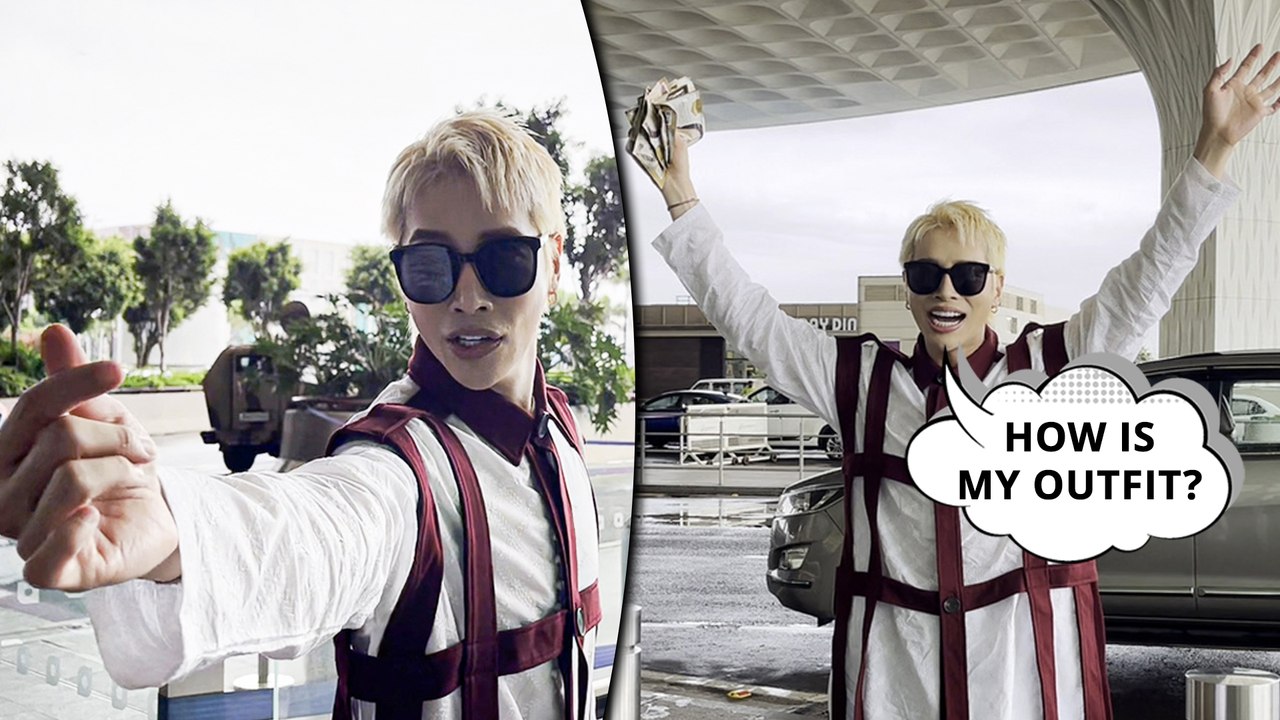 K-Pop Sensation Aoora Engages With Paps For Fashion Feedback At Mumbai Airport