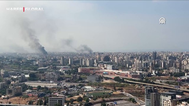 İsrail ordusunun Beyrut'un güneyine düzenlediği hava saldırıları devam ediyor