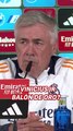 Ancelotti habla tras los últimos rumores que apuntan a que Vinicius va a ganar el Balón de Oro
