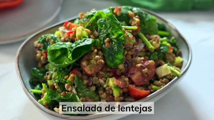 Ensalada de lentejas con vinagreta de mostaza, fácil y deliciosa para cualquier día