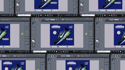Designing an Eye-Catching Social Media Post for a Sports Shoes Collection  Illustrator Tutorial