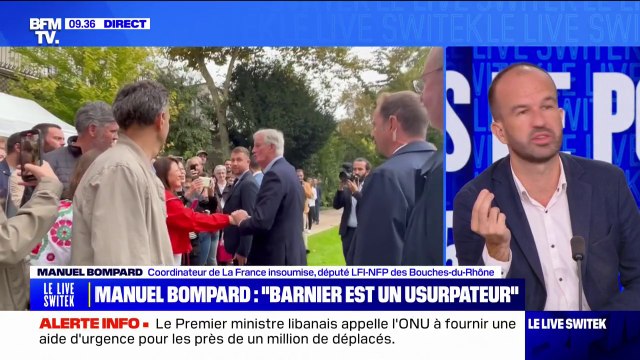 Déclaration de politique générale: “Si une mesure va dans le bon sens je ne vois pas pourquoi je ne la reprendrais pas“, indique Manuel Bompard (LFI)