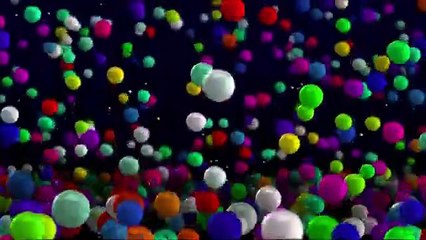 4K Colorful Falling Balls with Relaxing Music. Abstract Video! 1 Hour Satisfaying Video for Relaxing