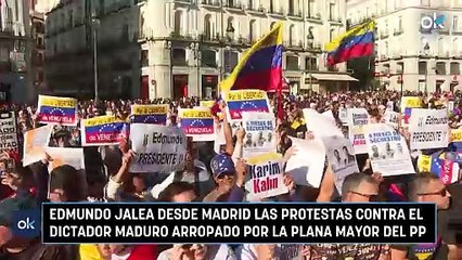 Edmundo jalea desde Madrid las protestas contra el dictador Maduro arropado por la plana mayor del PP