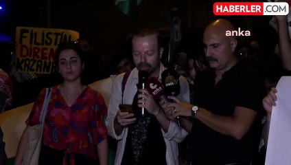 İstanbul'da Filistin ve Lübnan İçin Protesto Gösterisi