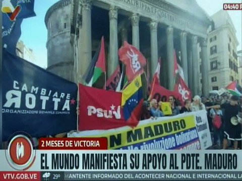 Movimientos sociales internacionales reafirman su respaldo al presidente Nicolás Maduro