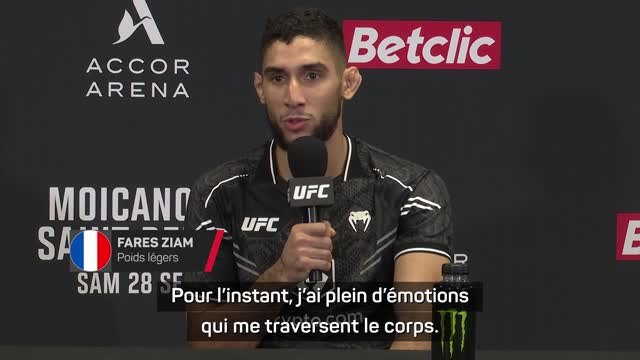 UFC Paris 3 - Ziam sur sa victoire par KO : “Je ne réalise pas vraiment”