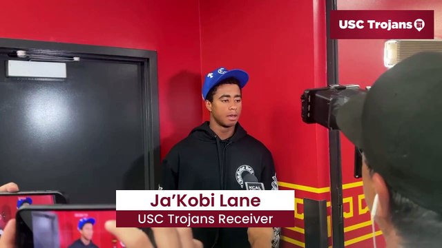 USC Trojans Receiver Ja’Kobi Lane USC Beats Wisconsin, First Big Ten Victory