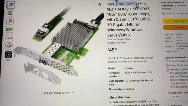 10G on MINI PC! 10 Gigabit SFP+ M 2 Nvme Slot Fiber Optic Network Card Review #wisebuyreviews