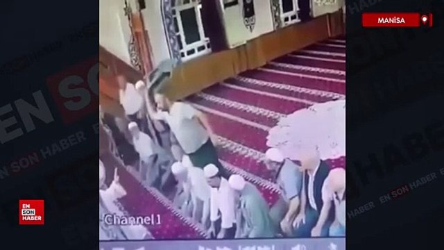 Manisa'da namaz sırasında imama saldıran kişi akıl hastanesine sevk edildi