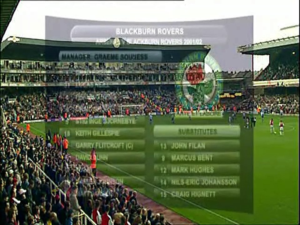 Season 2001-02 - Arsenal vs Blackburn Rovers