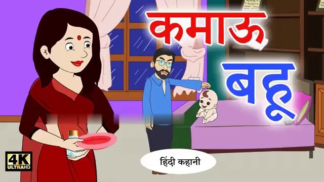 कमाऊ बहू - Hindi Kahaniya Bedtime Moral Stories Hindi Fairy Tales Hindi Kahaniyan TV New Story