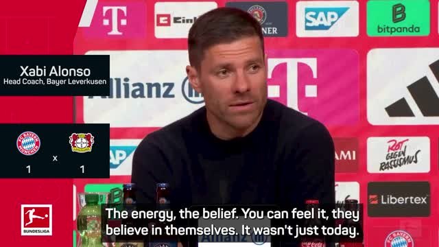 Alonso happy with a point against 'very good' Bayern
