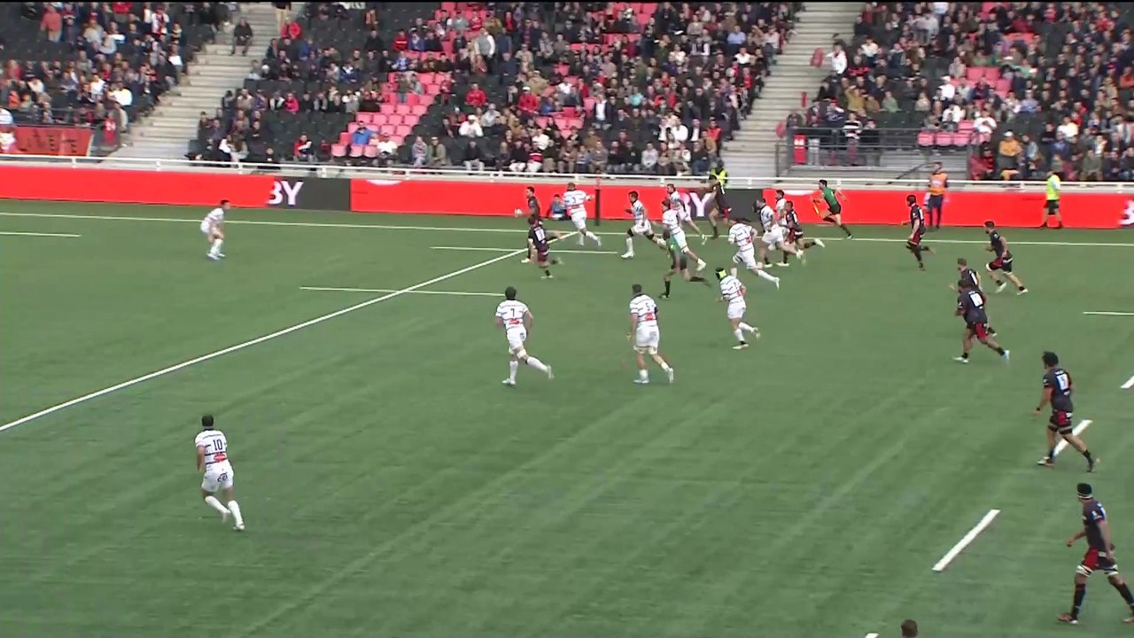 TOP 14 - Essai de Baptiste COUILLOUD (LOU) - LO...