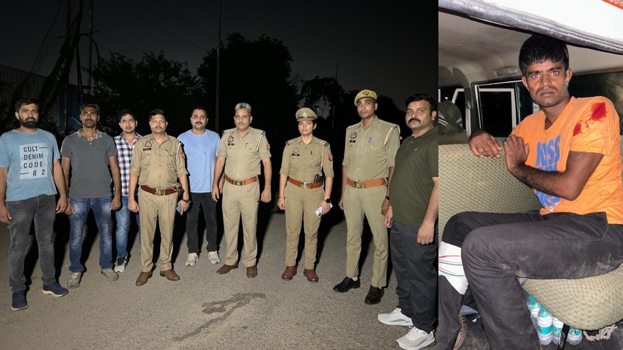 नोए़डा में पुलिस और बाइक सवार के बीच हुई मुठभेड...