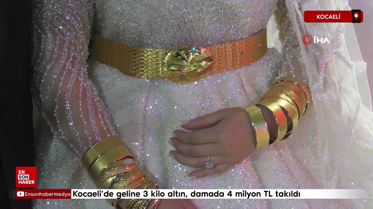 Kocaeli'de geline 3 kilo altın, damada 4 milyon TL takıldı