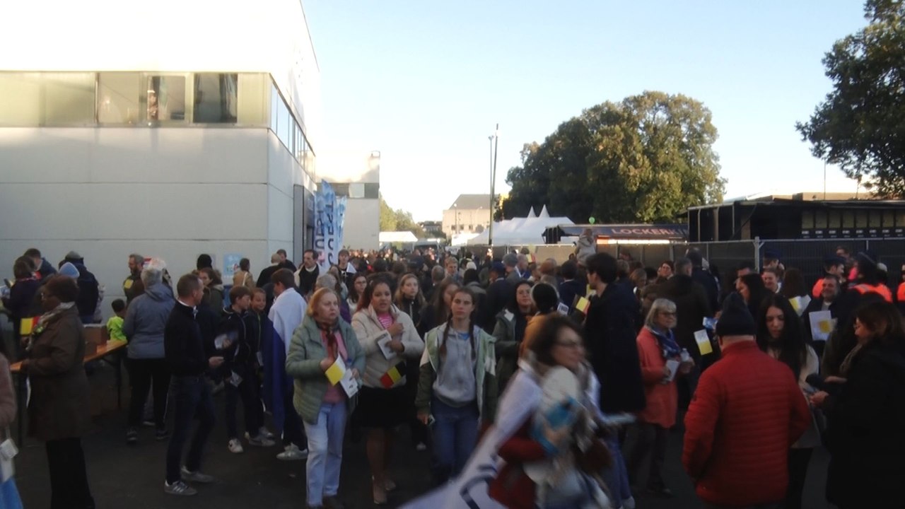 Visite du Pape François - Plus de 35.000 personnes se pressent au stade Roi Baudouin