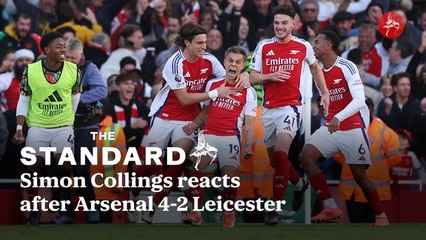 Simon Collings reacts after Arsenal 4-2 Leicester