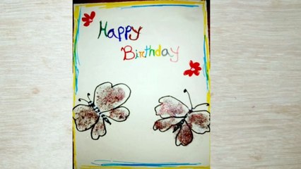 How to make Glitter Happy Birthday card