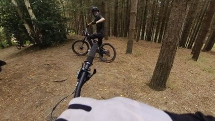 Breathtaking helmet cam footage reveals rider tackling massive jumps at Woburn Bike Park