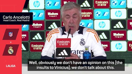 Ancelotti puts faith in justice system amid concerns for Vinicius in Madrid derby