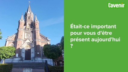 Retransmission de la messe sur écran géant à Dison : témoignages
