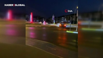 Şehrin göbeğinde attığı drift pahalıya patladı