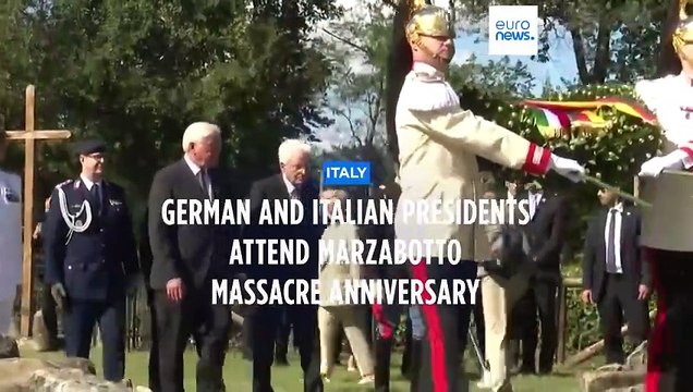 German and Italian Presidents attend 80th anniversary of World War II Marzabotto massacre