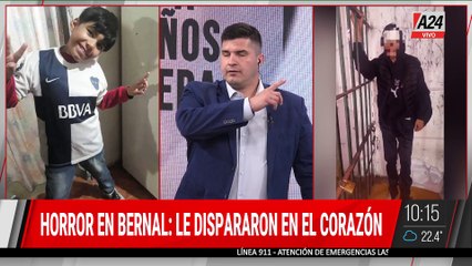  TRAGEDIA EN BERNAL: MATARON DE UN BALAZO A UN NENE DE 10 AÑOS