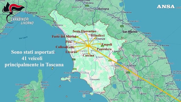 Stroncato giro di furgoni rubati fra Centro Italia ed estero, 6 arresti