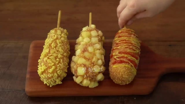 Famous Korean Cheese Corn Dog Recipe Myungrang Hot Dog Recipe Korean Street Food