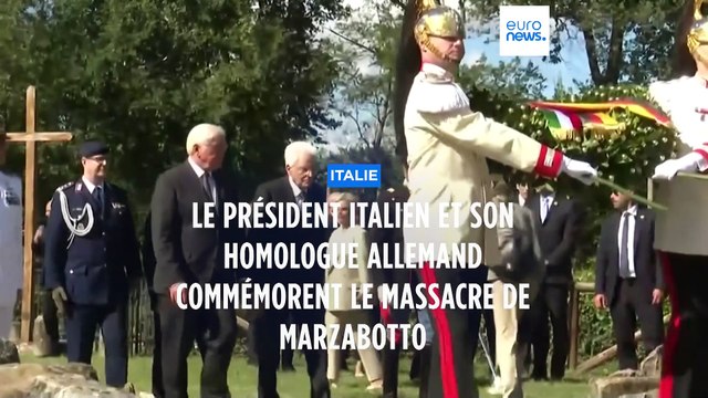 Mattarella et Steinmeier commémorent le 80ᵉ anniversaire du massacre de Marzabotto pendant la Seconde Guerre mondiale