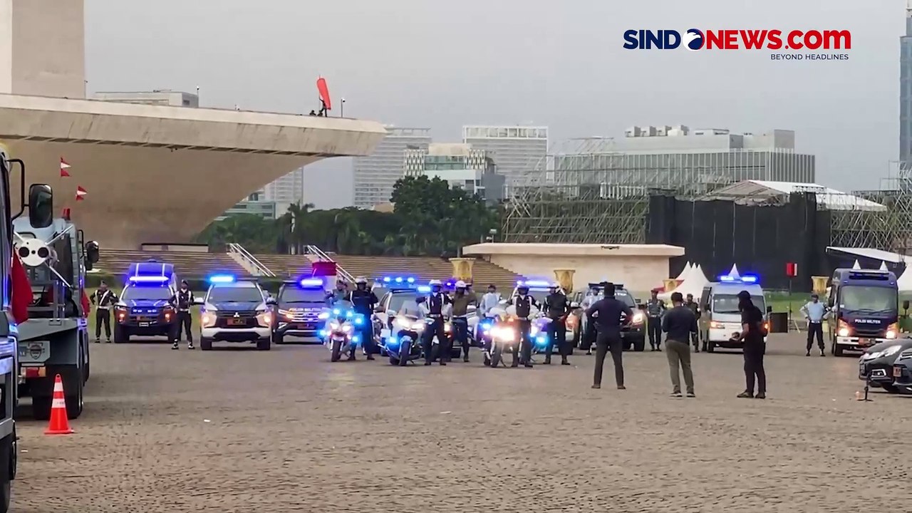 Jelang Perayaan HUT ke-79, Alutsista TNI Berjejer di Kawasan Monas