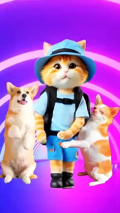 Cat cartoon funny video